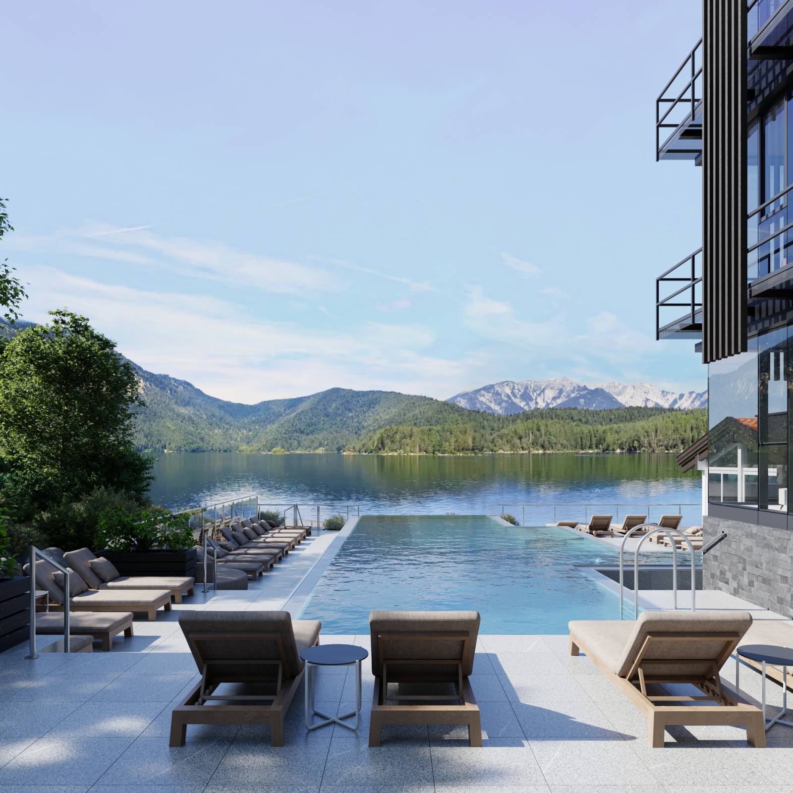 Das Eibsee LakeSpa. Ein neues Spa direkt am See. Symbolfoto