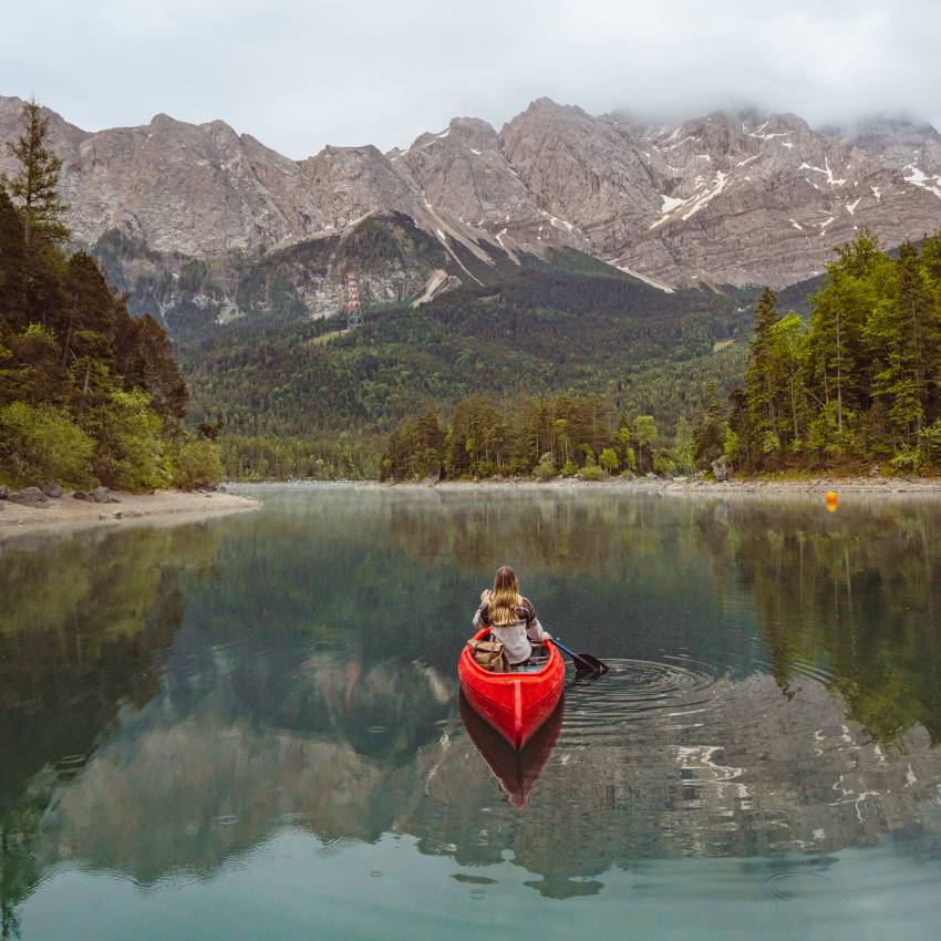 Kajak auf dem Eibsee