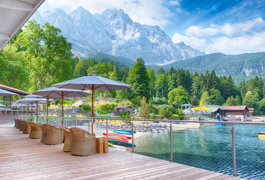 Strandurlaub am Eibsee | Hoteleigener Strand - Eibsee-Hotel